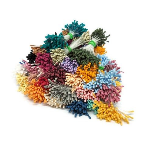 2 mm-es színes matt porzók