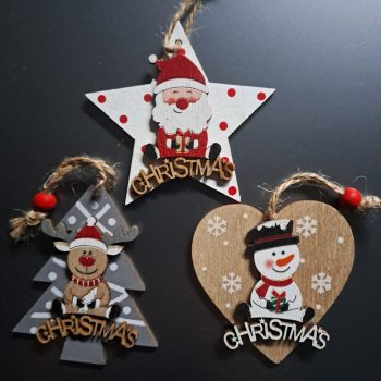 3 daraboskarácsonyi dísz - 7 cm 