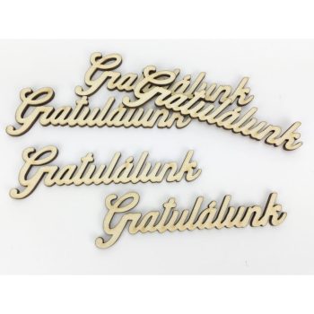Gratulálok felirat 