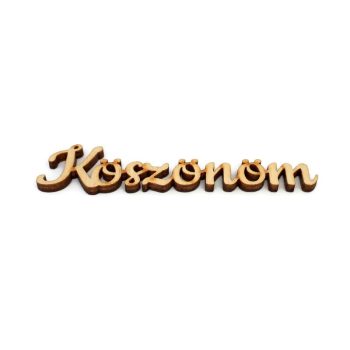 Köszönöm felirat 9x2 cm