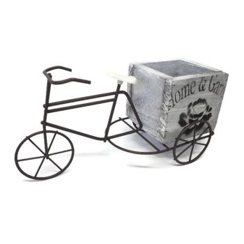 Fém tricikli fa kaspóval