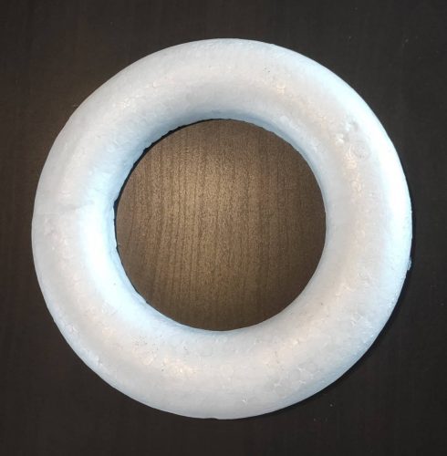 Polisztirol félkoszorú 25 vagy 30 cm