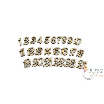 Adventi számok - natúr fa