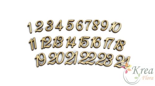 Adventi számok - natúr fa