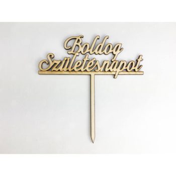 Beszúrós boldog szülinapot felirat 12,5 cm