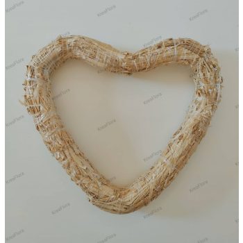 Szív alakú szalma alap - 25 cm