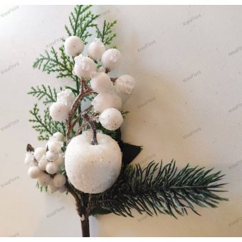 Fehér bogyós "jeges" pick almával - 25 cm