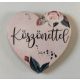 Szív "Köszönettel" felirattal