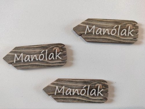 Tündérkert / Manólak tábla - 6 cm - két választható színben