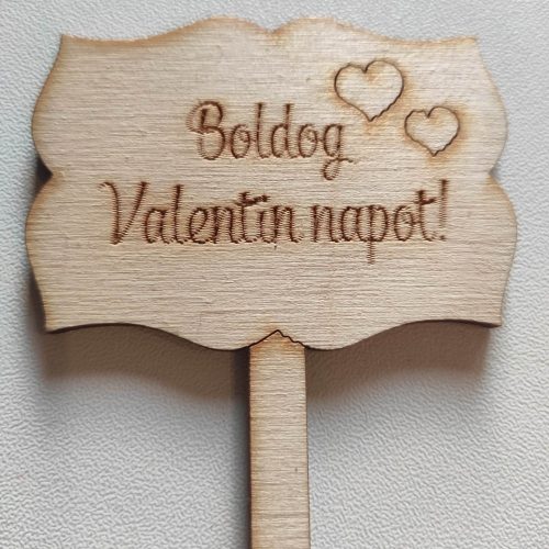 Beszúrós felirat "Boldog Valentin napot!"