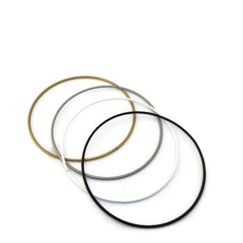 Fém karika fehér, 40 cm