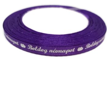 Boldog névnapot lila 6 mm